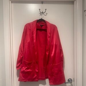Lane Bryant Vibrant Hot Pink Satin Jacket